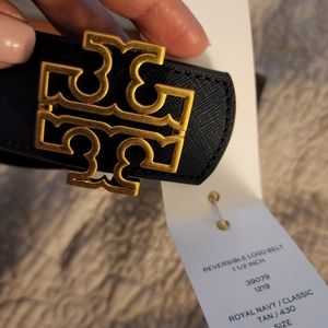 NWT Tory Burch Reversible Logo Belt 1.5"